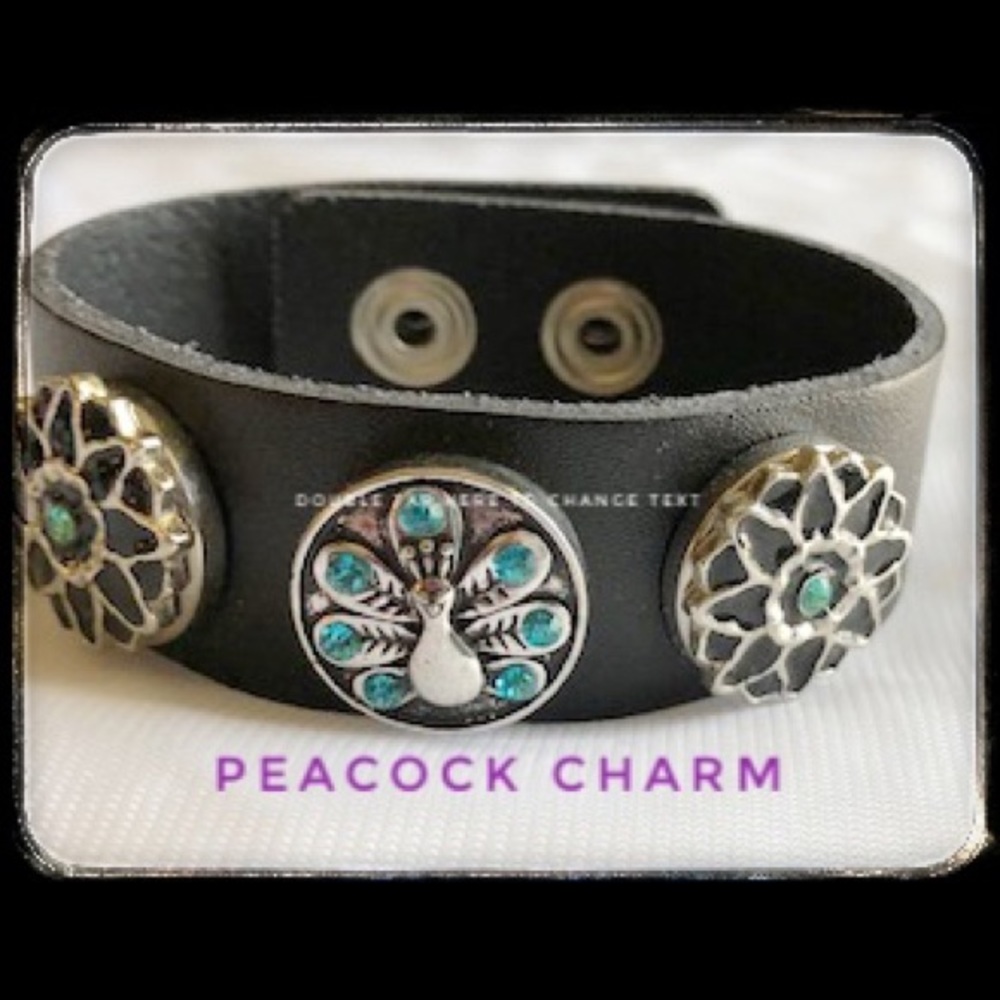 🆕✅  3 Noosa Style Snap Leather Bracelet/5 Charms - Picture 3 of 5